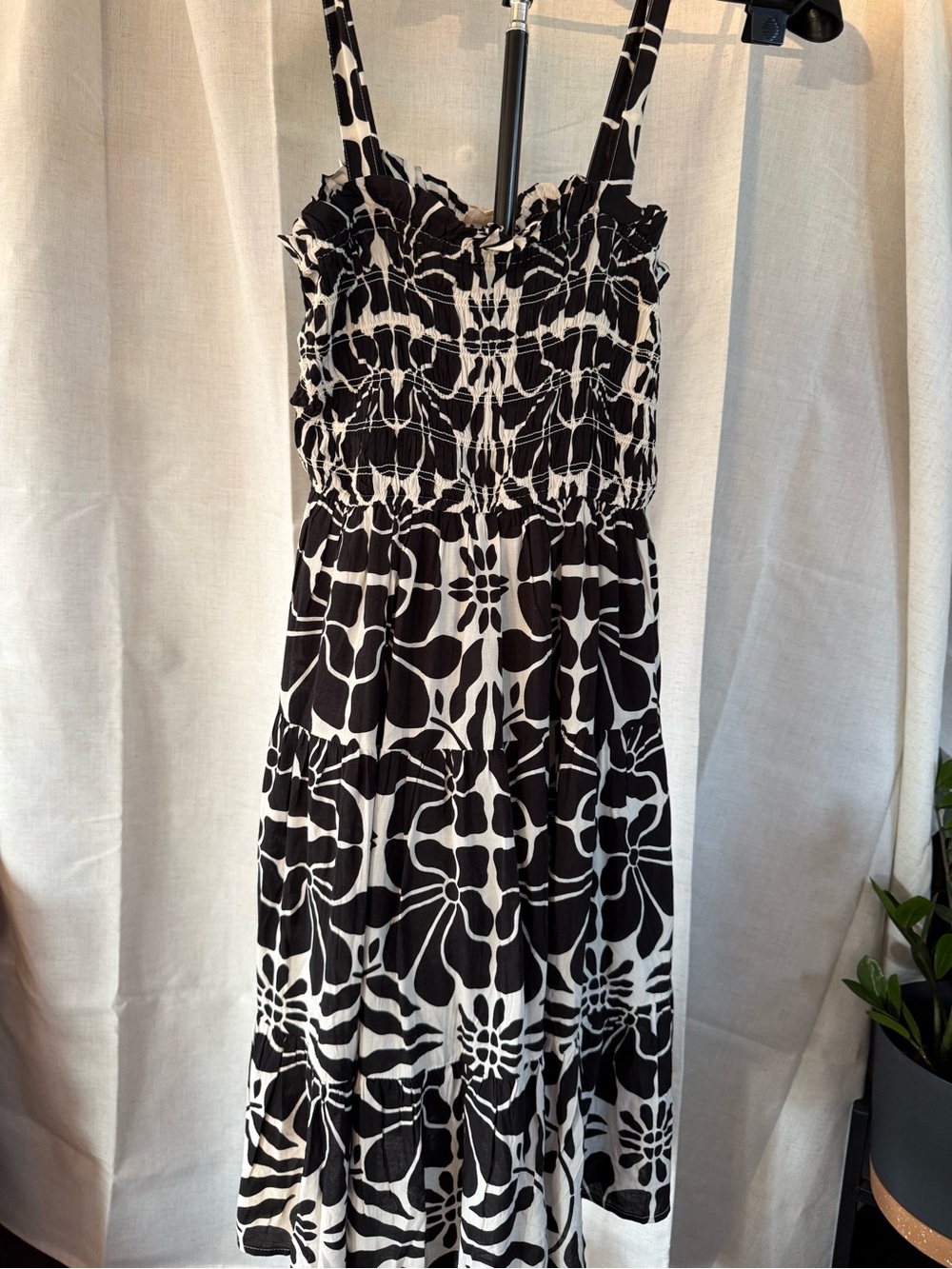 Dizzy Black & White Floral Maxi Dress